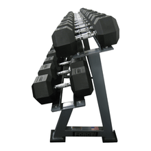 Load image into Gallery viewer, Force USA 2 Tier Rubber Hex Dumbbell Rack
