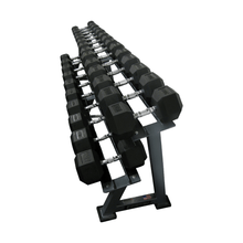 Load image into Gallery viewer, Force USA 2 Tier Rubber Hex Dumbbell Rack
