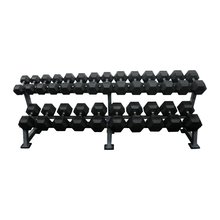 Load image into Gallery viewer, Force USA 2 Tier Rubber Hex Dumbbell Rack
