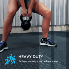 Load image into Gallery viewer, VersaFit Flooring - EVA Jigsaw Flooring Tile 1m x 1m x 10mm - Black
